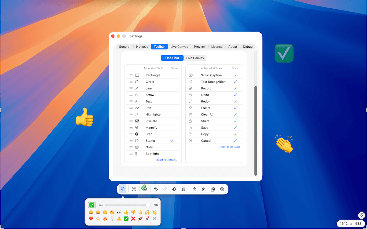 Customize Toolbar